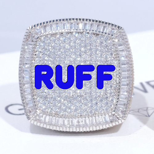 CUSTOM LETTER 3D ICED RING