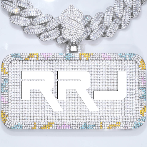 CUSTOM LETTER NECKLACE 3D COLORFUL SQUARE