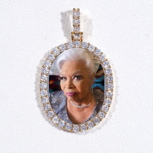 3D Oval Custom Picture Pendant