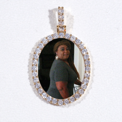 3D Oval Custom Picture Pendant