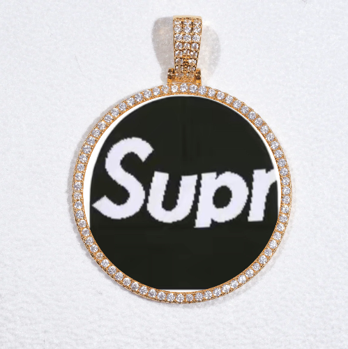 MEDIUM 3D CIRCLE CUSTOM PICTURE PENDANT
