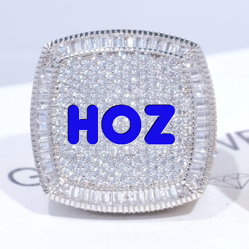 CUSTOM LETTER 3D ICED RING
