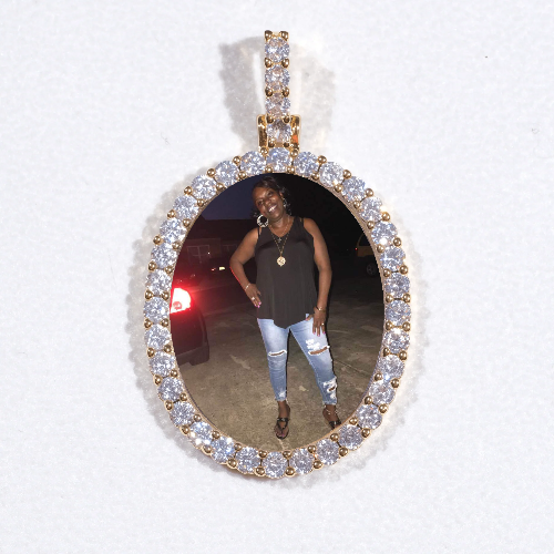 3D Oval Custom Picture Pendant
