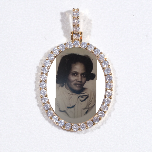 3D Oval Custom Picture Pendant