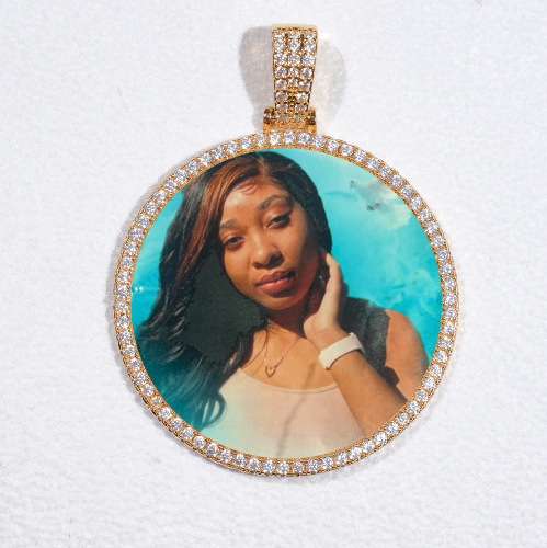 MEDIUM 3D CIRCLE CUSTOM PICTURE PENDANT