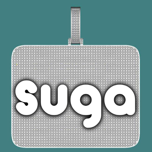 CUSTOM LETTER NECKLACE 3D BIG SQUARE