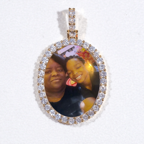 3D Oval Custom Picture Pendant