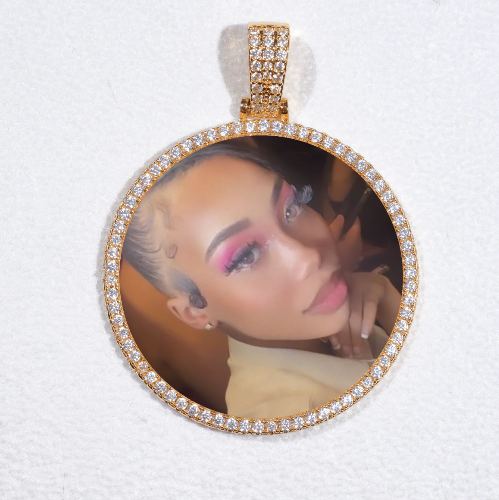 MEDIUM 3D CIRCLE CUSTOM PICTURE PENDANT