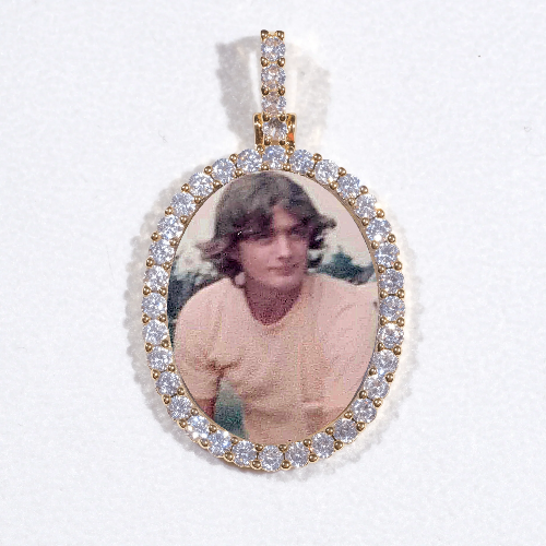 3D Oval Custom Picture Pendant