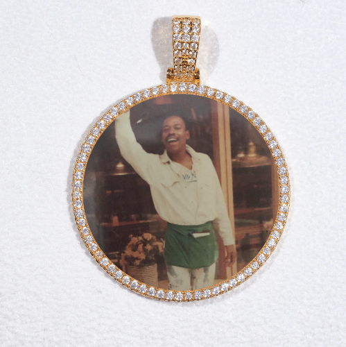 MEDIUM 3D CIRCLE CUSTOM PICTURE PENDANT