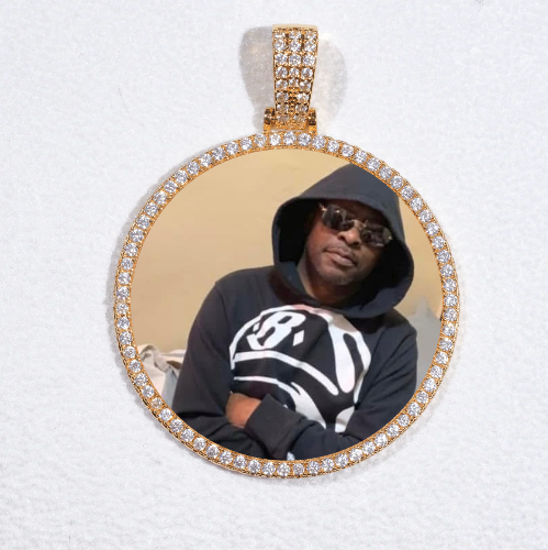 MEDIUM 3D CIRCLE CUSTOM PICTURE PENDANT