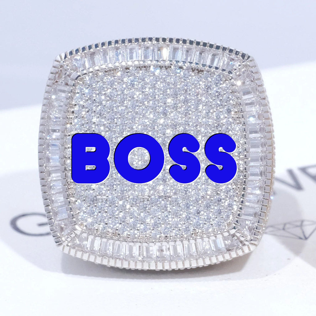CUSTOM LETTER 3D ICED RING