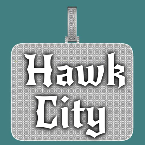 CUSTOM LETTER NECKLACE 3D BIG SQUARE