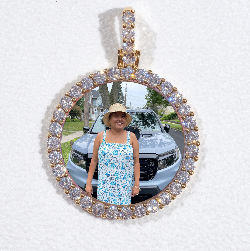 3D CIRCLE CUSTOM PICTURE PENDANT SMALL SIZE