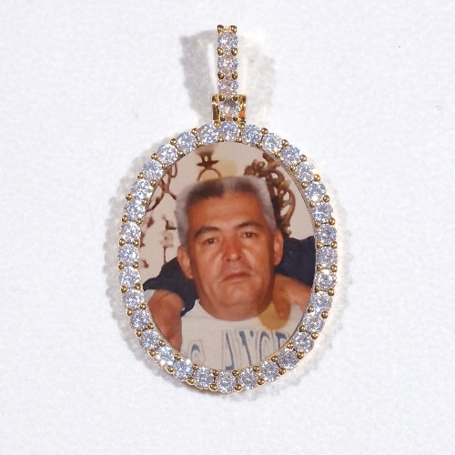 3D Oval Custom Picture Pendant