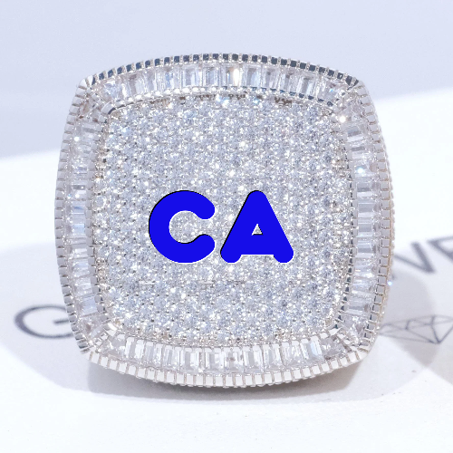 CUSTOM LETTER 3D ICED RING