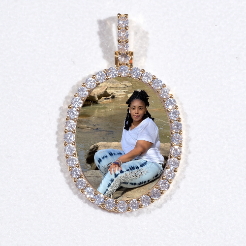 3D Oval Custom Picture Pendant