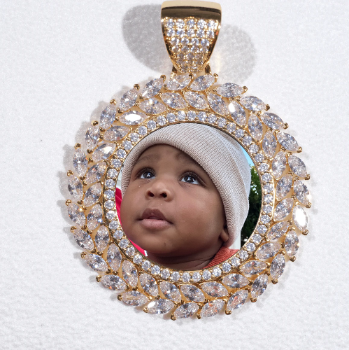 Large 3D Wheat Ear Custom Picture Pendant
