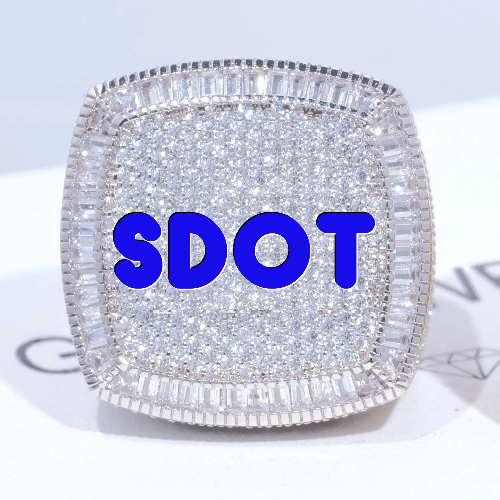 CUSTOM LETTER 3D ICED RING