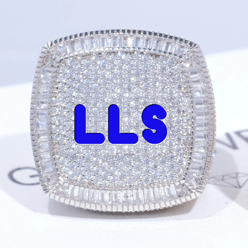 CUSTOM LETTER 3D ICED RING