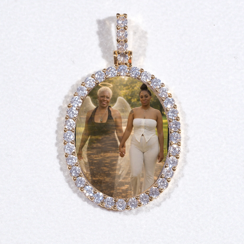 3D Oval Custom Picture Pendant
