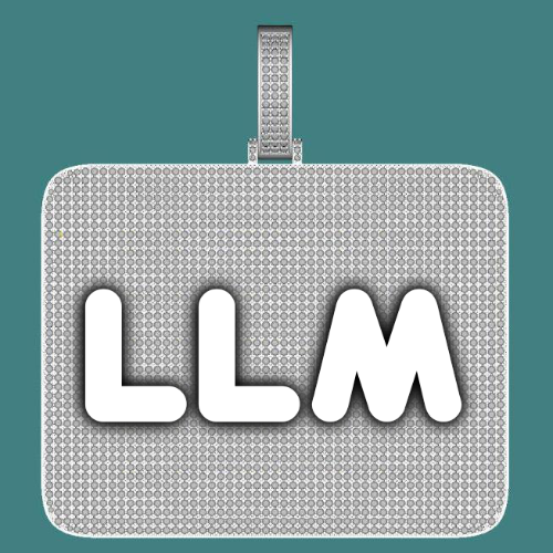 CUSTOM LETTER NECKLACE 3D BIG SQUARE