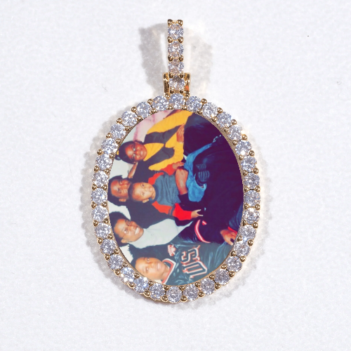 3D Oval Custom Picture Pendant