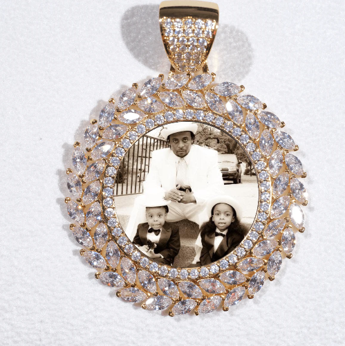 Large 3D Wheat Ear Custom Picture Pendant