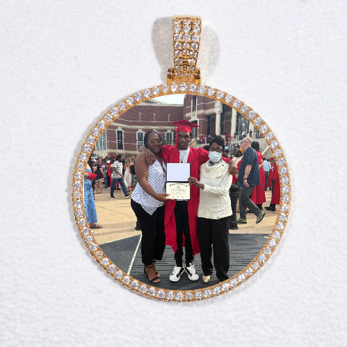MEDIUM 3D CIRCLE CUSTOM PICTURE PENDANT