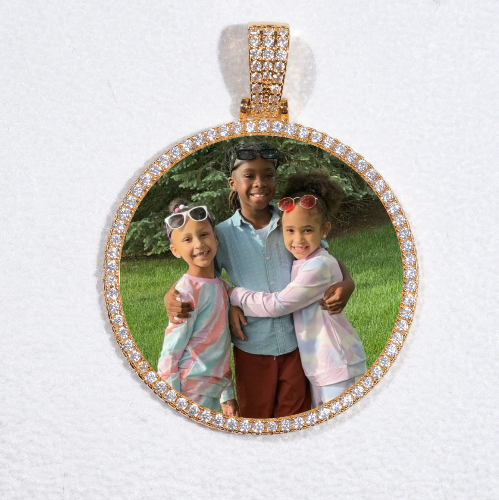 MEDIUM 3D CIRCLE CUSTOM PICTURE PENDANT