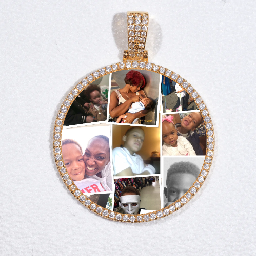 MEDIUM 3D CIRCLE CUSTOM PICTURE PENDANT