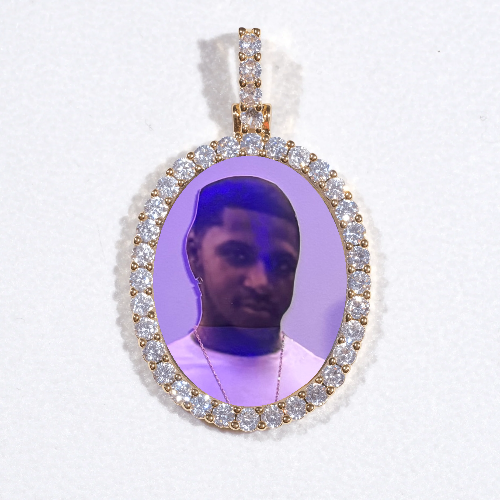 3D Oval Custom Picture Pendant