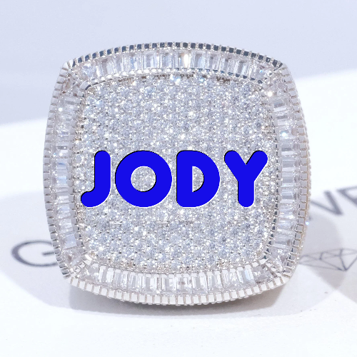 CUSTOM LETTER 3D ICED RING