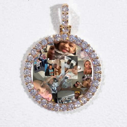 3D CIRCLE CUSTOM PICTURE PENDANT SMALL SIZE