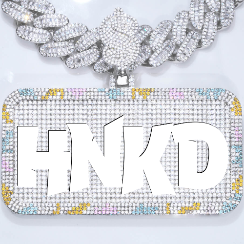 CUSTOM LETTER NECKLACE 3D COLORFUL SQUARE