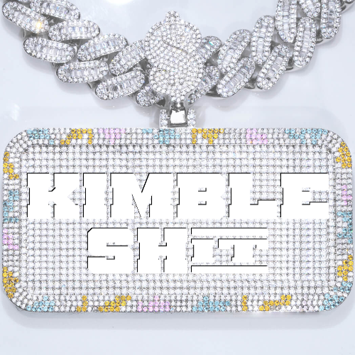 CUSTOM LETTER NECKLACE 3D COLORFUL SQUARE
