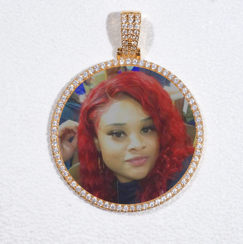 MEDIUM 3D CIRCLE CUSTOM PICTURE PENDANT