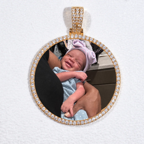 MEDIUM 3D CIRCLE CUSTOM PICTURE PENDANT