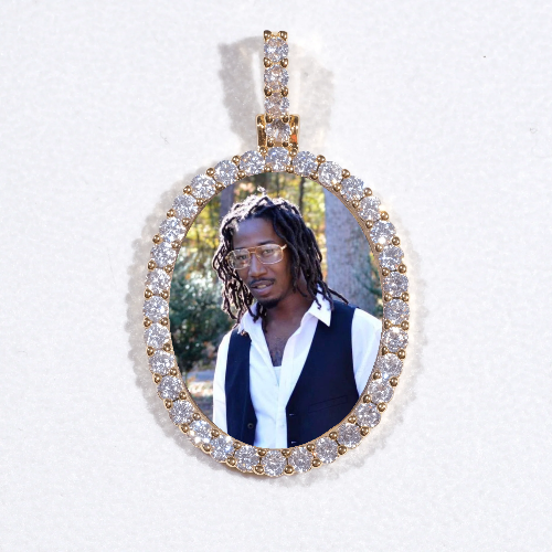 3D Oval Custom Picture Pendant