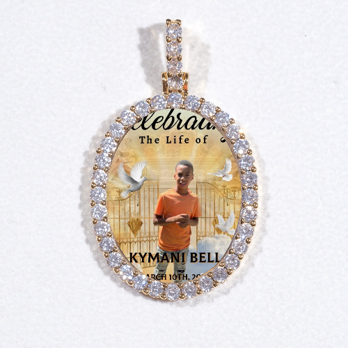 3D Oval Custom Picture Pendant