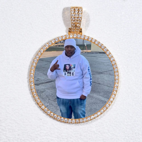 MEDIUM 3D CIRCLE CUSTOM PICTURE PENDANT