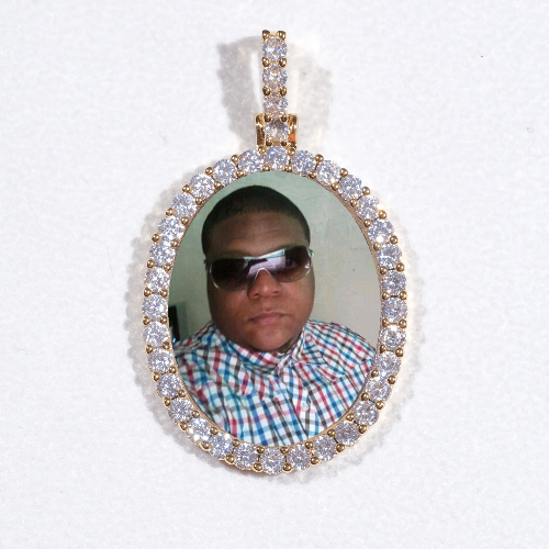 3D Oval Custom Picture Pendant