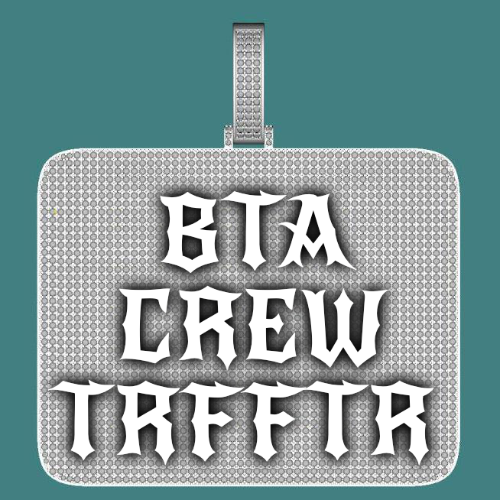 CUSTOM LETTER NECKLACE 3D BIG SQUARE