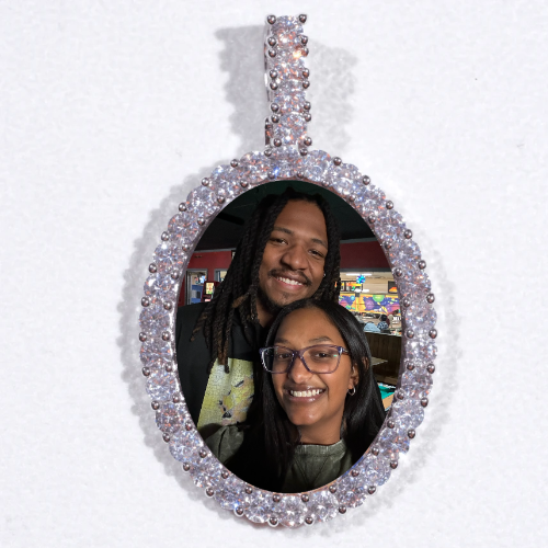 Large 3D Oval Custom Picture Pendant