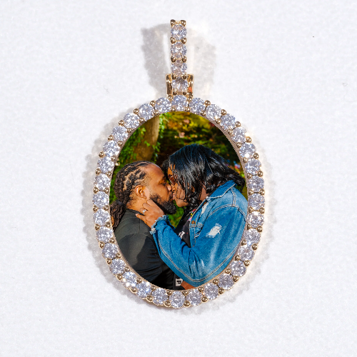 3D Oval Custom Picture Pendant