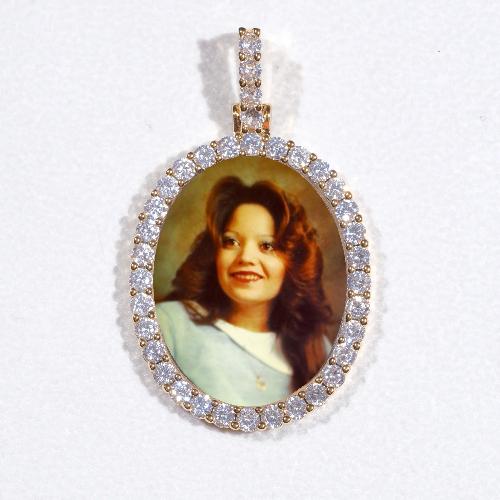 3D Oval Custom Picture Pendant
