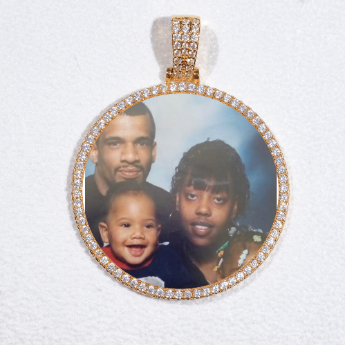 MEDIUM 3D CIRCLE CUSTOM PICTURE PENDANT