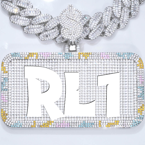 CUSTOM LETTER NECKLACE 3D COLORFUL SQUARE