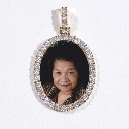 3D Oval Custom Picture Pendant