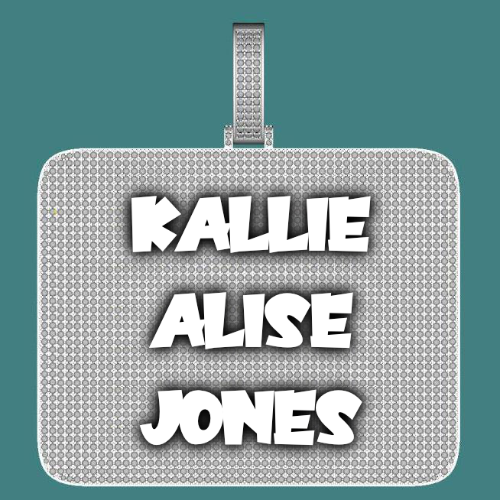 CUSTOM LETTER NECKLACE 3D BIG SQUARE